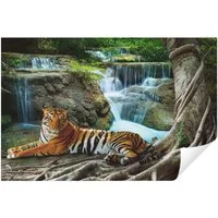 Wallarena Fototapete Wasserfall - Mehrfarbig - Modern - Vlies - Schlafzimmer, glatt, 152x104cm