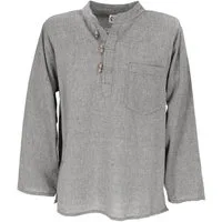 Guru-Shop Hemd & Shirt Nepal Fischerhemd, Goa Hippie Hemd, Yogahemd,.. Ethno Style, alternative Bekleidung