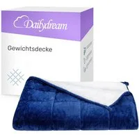 Dailydream Gewichtsdecke, beschwerte Therapiedecke für Erwachsene, 135x200 & 155x200 cm, Füllung: ungiftige Glasperlen, in verschiedenen Farben und Gewichten für einen ruhigen Schlaf