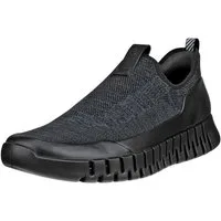 Ecco Gruuv Easy-Slip (atmungsaktiv Textil) schwarz Herren Sneaker