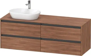 Duravit Ketho.2 Konsolenwaschtischunterbau wandhängend Nussbaum Matt 1600x550x568 mm - K24899L797900 K24899L79790000