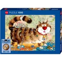 HEYE Puzzle At the Cat / Look Closely!, 1000 Puzzleteile, Made in Germany