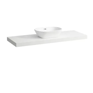 Laufen Waschtisch-Platte LANI 495x1370x65 mit Aussschnitt mittig H4046811122601