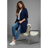 Laura Scott CURVE Longstrickjacke Große Größen aus angenehmem fließendem Jerseymaterial
