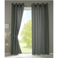 Gardinenbox Vorhang (2 St), Ösen, blickdicht, Microsatin, »Berlin« Blickdicht Microsatin Lichtdurchlässig 20405N2