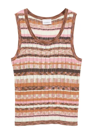 comma - Strickpullunder beige/mehrfarbig - Gr. - 42