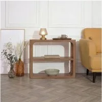 riess-ambiente Konsolentisch ELEMENTS 90cm braun - Mangoholz, Massiv, Stauraum, honey finish, weich (Einzelartikel, 1-St), Regal im Scandi-Retro-Mix - ideal für Wohn- & Schlafzimmer oder Lofts