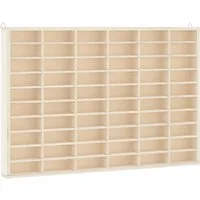 vidaXL Regal Sammlervitrine aus Holz mit 60 Fächern 60 x 4,5 x 40,5 cm, 1-tlg.