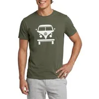 Spreadshirt T-Shirt Volkswagen VW Bulli Frontansicht Outlines Weiß Männer T-Shirt (1-tlg)