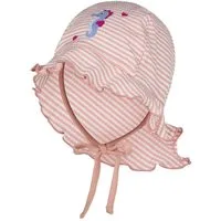 Sterntaler® Schirmmütze UV-Schutz 50+ Bademütze mit Nackenschutz Seepferd (1-St) Bademütze mit Nackenschutz, Seersucker-Optik, Seepferdchen & Bindeband