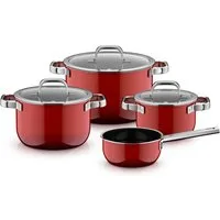 WMF Topf-Set Fusiontec Mineral Pro, Glas, Edelstahl (Set, 7-tlg), kratzfeste Oberfläche, wärmereduzierende Hohlgriffe, Made in Germany