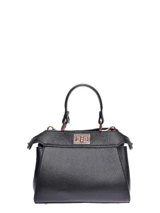 Roberta M Schwarz Rindsledertasche
