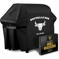 LAVUR Grillabdeckhaube BUFFALO BBQ Grillabdeckung 147×61×122 cm wasserdicht & windfest, Premium Oxfordgewebe, langlebig – Schutz vor Regen, Schnee & Rost
