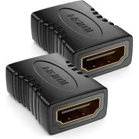 deleyCON deleyCON 2 HDMI Adapter Kupplung Verbinder Typ A 4K Ultra HD UHD 3D HDMI-Kabel