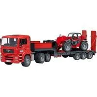 MAN TGA Tieflader mit Manitou Teleskoplader MLT 633, Modellfahrzeug