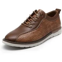 Allthemen Schnürschuh mit Krokodildruck Halbschuhe atmungsaktive Business Freizeitschuh