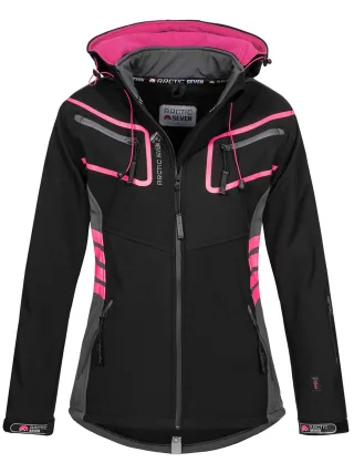 Arctic Seven Damen Softshell Jacken Schwarz-Grau