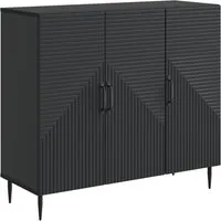 vidaXL Sideboard Sideboard Schwarz 89 x 34,5 x 80 cm Holzwerkstoff (1 St)