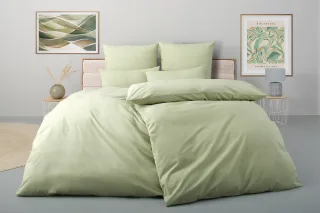 OTTO home Bettwäsche "Melli" 2 Stk. Bettwäsche aus Baumwolle, Leinen-Look in Melange-Optik