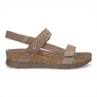 Panama Jack Women's Wedge Stone graue Wildledersandalen – Selma B18