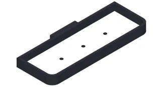Giese Dusch Konsole schwarz matt mit Schichtstoff (HPL) in weiss, 30826-14 30826-14