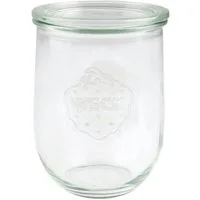 WECK Einmachglas, Glas, (4-tlg), Tulpenform-Glas, 1,75L ohne Ringe und Klammern
