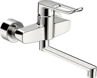 Hansa Waschtischarmatur HANSACLINICA 0153 Bügelh Bed.he. lang Ausld. 277 mm DN15 chr 1536286