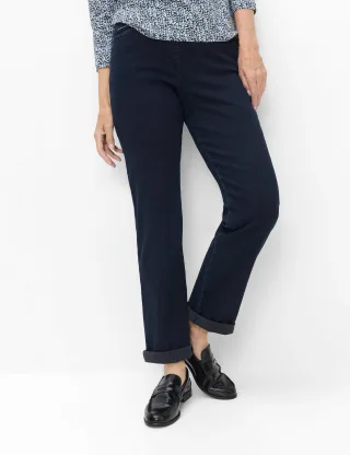 Raphaela by Brax Damen Five-Pocket-Hose Style CARINA DARK BLUE, denim dunkelblau, Gr. 36