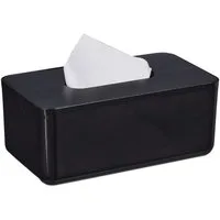 relaxdays Papiertuchbox Tücherbox mit Bambusdeckel