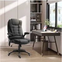 Vinsetto Schreibtischstuhl Bürostuhl mit Massagefunktion, mit Wärmefunktion, Chefsessel (Massagesessel, 1 St), für Wohnbereich, Schwarz