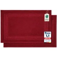 Komfortec Badematte Badvorleger aus 100% Baumwolle, 50x70 cm Duschvorleger, Waschbar Duschmatte, Frottee, Rechteckig, 600 g/m², 2er Set, Saugfähig & Schnelltrocknend
