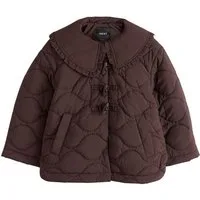 Next Steppjacke Wasserabweisende Steppjacke mit Rüschenkragen (1-St)