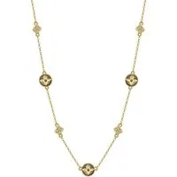 Runde Perlé Perlenkette zarte Kette mit Muschel Kleeblatt, 925er Silber, 14K Gold, handgefertigte Halskette (inkl. Geschenkverpackung)