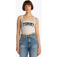 Tommy Jeans Smoktop TJW SMOCK VARSITY BRALETTE in Smok-Optik