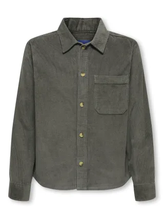 KIDS ONLY - OSJALARIC CORD RLX SHIRT Castor Gray - Gr. - 176
