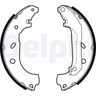 Delphi Bremsbacken hinten Ford Tourneo Transit 1,8