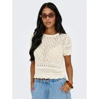 ONLY Kurzarmpullover ONLELKE LIFE SS STRUCTUR O-NECK KNT NOOS