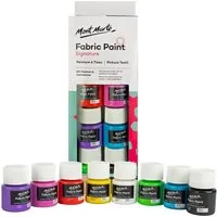 Mont Marte Textilfarbe Set 8 / 12 / 20 x 20ml – waschfesten Stofffarben – bügel­fixierbar, Stofffarbe für Baumwolle & Mischgewebe – für T-Shirts, Taschen & DIY