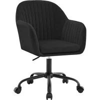 Woltu Schreibtischstuhl, Homeoffice Stuhl mit Rollen, Schminkstuhl höhenverstellbar
