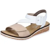 Rieker Riemchensandale Sommerschuh, Sandalette, Keilabsatz, mit asymmetrischem Riemchen
