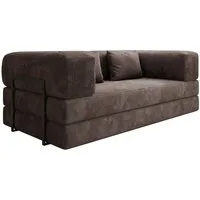 Luxusbetten24 Sofa Designer Sofa Lazy 3 Sitzer, mit Aufklappfunktion und Cordbezug
