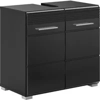 Home affaire Waschbeckenunterschrank Malmö, Breite 60 cm, 2 Tür, 2 Fächer, mit Siphonausschnitt, MDF-Front in verschiedenen Farben erhältlich, Badmöbel, Badschrank, Kommode, Bad