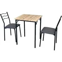 HTI-Living Küchentisch Tischgruppe Thora 3-teilig (Set, 3-St., 1 Tisch, 2 Stühle)