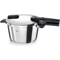 Fissler Schnellkochtopf Vitaquick®Elemental Dampfkochtopf Premium Drucktopf, Edelstahl 18/10 (1-tlg), Schnellkochtopf mit 2 Garstufen und Superthermic Boden