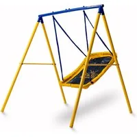Zero Gravity Schaukelgestell stabile Kinderschaukel, bequeme Sitzfläche, Kettenaufhängung, Montierte Abmessungen: 320 x 180 x 185cm