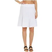 Caspar Faltenrock Damen Musselin Midi Rock knielang 100% Baumwolle Made in Italy - Ro037