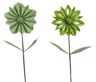Papierblume am Stiel