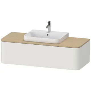 Duravit Happy D.2 Plus Konsolenwaschtischunterbau wandhängend Nordic Weiß Seidenmatt 1300x550x354 mm HP4942M39390010