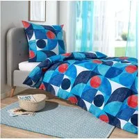 TRAUMSCHLAF Bettwäsche Parma blau, Seersucker, 2 teilig, Design Mustermix