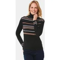 GOLDNER Rollkragenpullover Figurschmeichelnder Rollkragenpullover mit Glanzgarn
